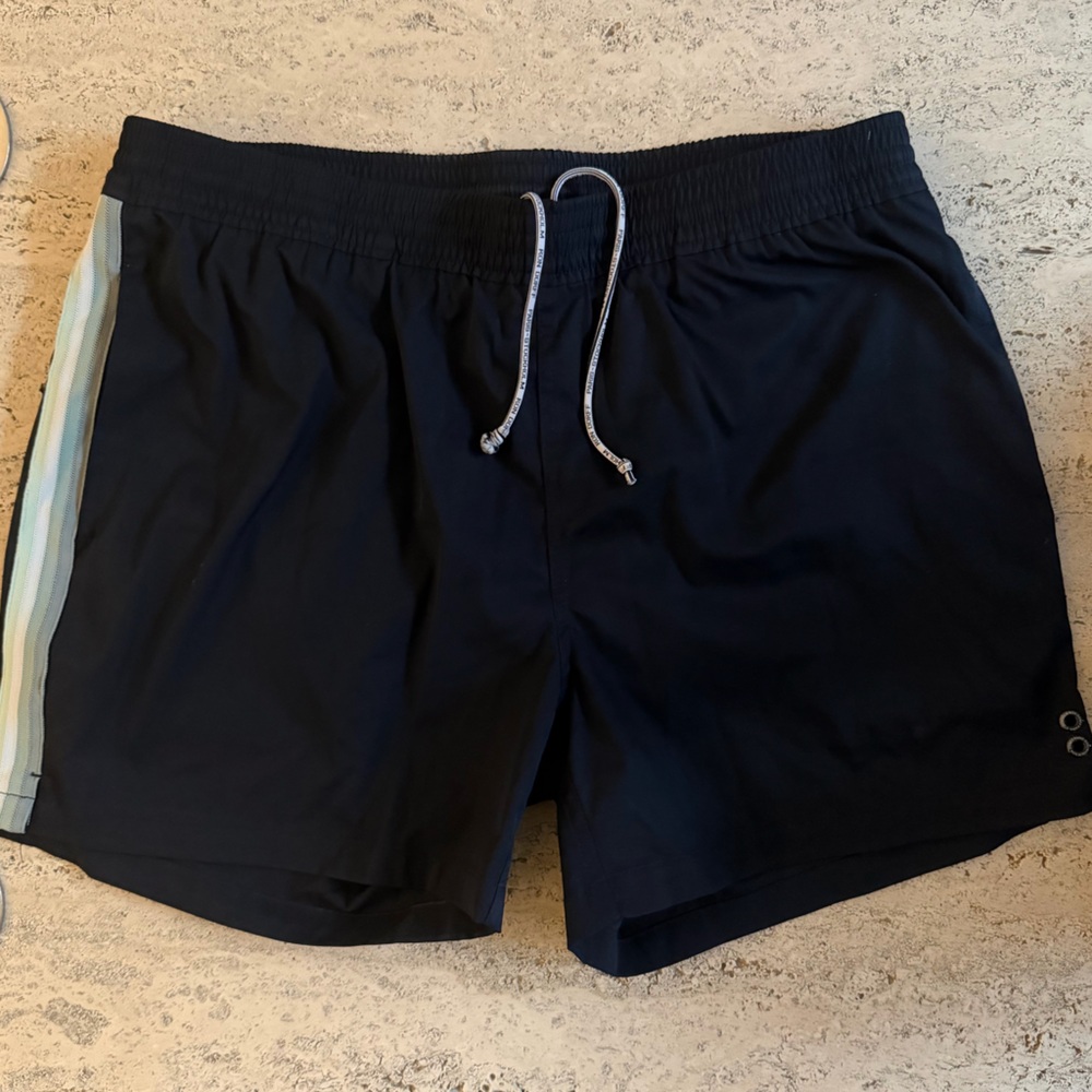 Ron Dorff Black Swim Trunks with Accents on each side - Picture 2 of 5